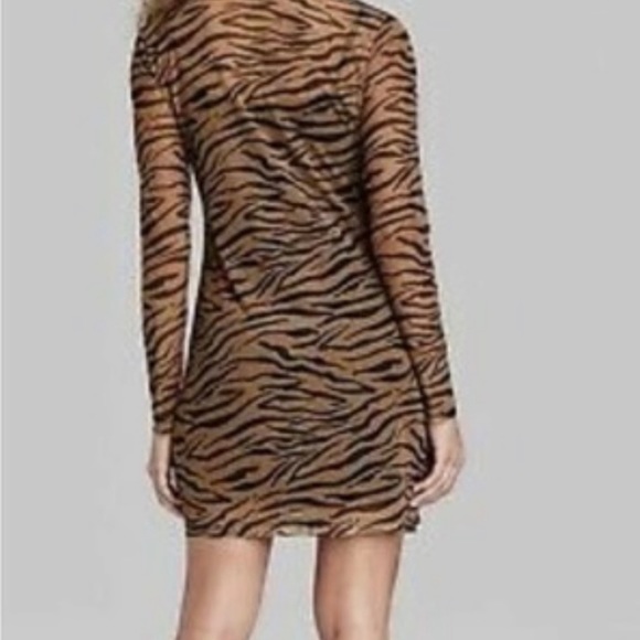 Wild fable Animal print Zebra print sheer shirt dress with shell, M NWT - Picture 2 of 7
